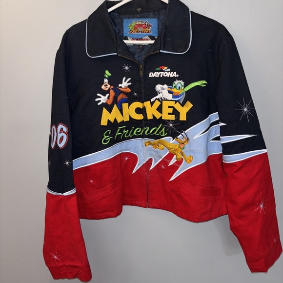 2006 JH Design Disney Daytona 500 Jacket Mickey Racing Jeff Hamilton Youth 2XL - Picture 1 of 16